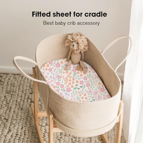 Little Grape Land Bassinet Sheets 3 Pack, Ultra Soft Baby Bassinet Fitted Sheets - Image 5