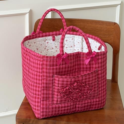 Floral Fabric Storage Basket Car Interior Storage Basket Underwear Sundries - Image 5
