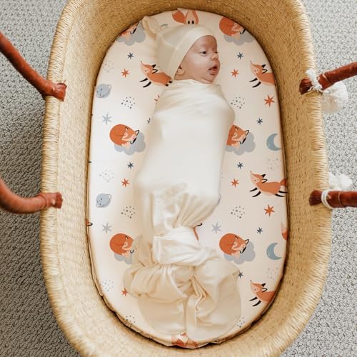 Stretch Fitted Bassinet Sheet Set BROLEX 2 Pack Cradle Sheets - Image 4