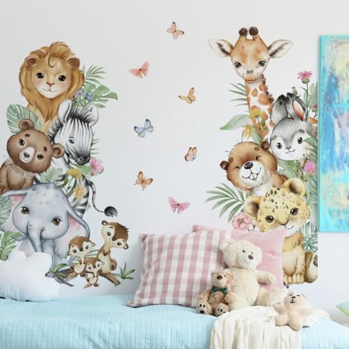 Watercolor Jungle Animal Wall Decals - Image 3