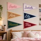 Custom Embroidered Name Pennant Flag Personalized Dorm Room Decor Banner - Image 5