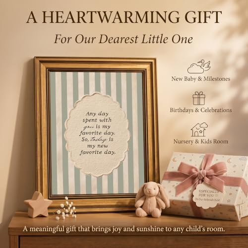 Vintage Gold Framed Nursery Canvas Wall Art Vintage Quote Nursery Wall Art - Image 5