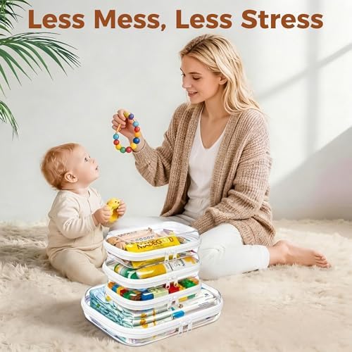 4 Pack Diaper Bag Organizer Pouches, Toiletry Bag - Image 6
