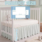 Mindsoft Green Scallop Edge Cotton Crib Skirt Ticking Strip Farmhouse Chic - Image 2