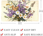 Shower Mat Non Slip 26.8 x 15.1 Inches, Wildflowers Bathtub Mat Shower Stall - Image 4