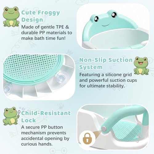 Baby Bath Seat for Babies 6 Months & Up, Non-Slip Toddler Bath Seat - Image 4