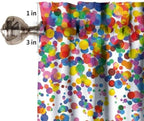 Colorful Polka Dot Valance, Abstract Geometric Confetti Falling Rainbow - Image 6