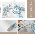 Artoid Mode Blue Christmas Vinyl Placemats Set of 4, Let it Snow Washable Heat - Image 6