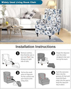 CRFATOP Wingback Chair Covers Wing Armchair Slipcovers - Image 6