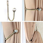 6 Pack Curtain Holdbacks Wall Mounted Curtain Tiebacks Hooks Plastic Pearl U - Image 3