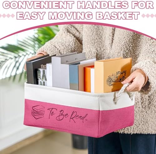 Marsui 1 Pcs TBR Basket Book Storage Bin Bookish Gifts - Image 3