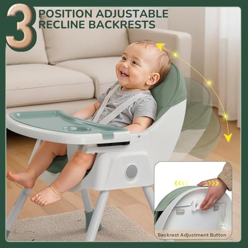 Ktaxon Baby High Chair, 6-in-1 Portable Rocking Highchair - Image 5