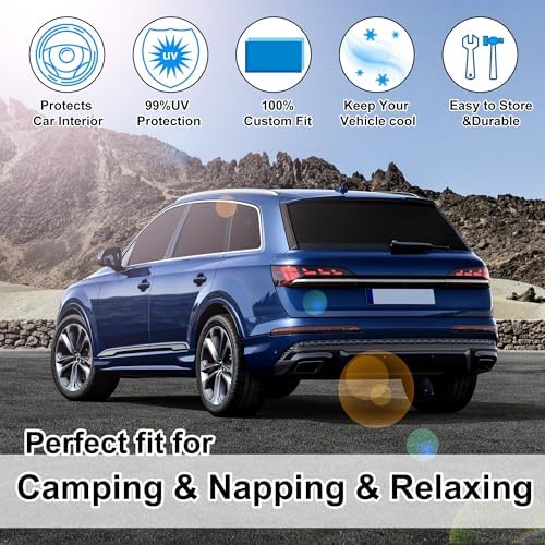 TINGLU Window Shades for Audi Q7 SUV 2016-2025 2026 Accessories Side Full - Image 6