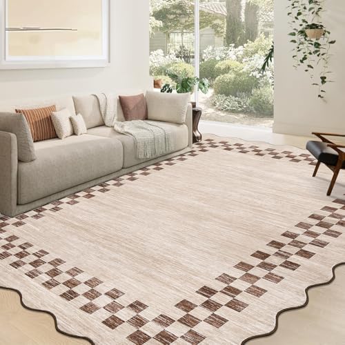 GarveeHome Scalloped Washable Rug 9x12 Area Rug by GarveeHome