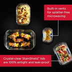 Rubbermaid Brilliance Glass Food Storage Containers, 3.2 Cup, Leak-Proof - Image 2
