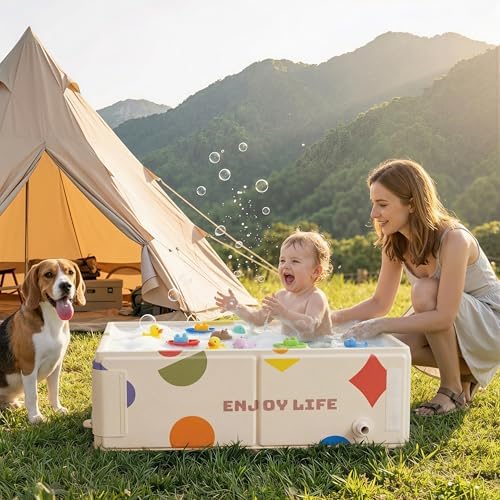 Collapsible Baby Bathtub for Newborn to Toddler, Foldable Toddler Bathtub - Image 3