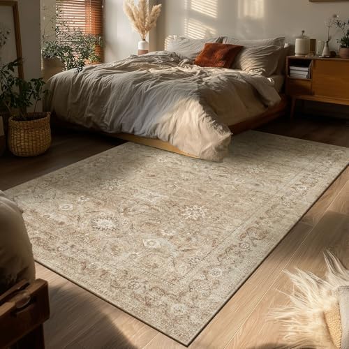 Washable Living Room Area Rugs: 4x6 Bedroom Rug Non Slip Soft Boho Carpet - Image 6