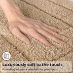 GRANNY SAYS Khaki Bathroom Rugs Set 2 Piece, Non Slip Microfiber Bath Mats - Image 3