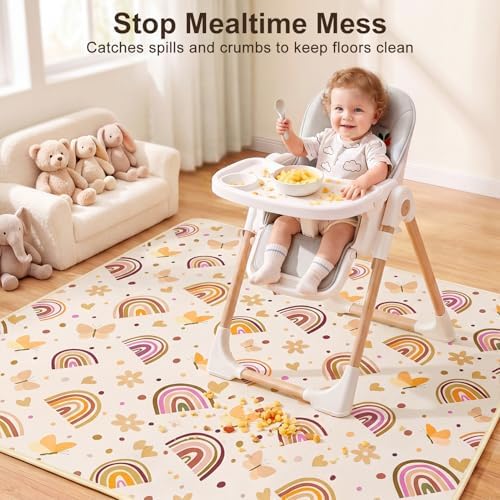 Basumee Splat Mat for Under High Chair, Waterproof & Mess-Proof Floor Mat - Image 5