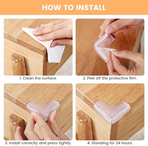 Food-Grade Silicone Clear Corner Protector Baby Proofing Furniture Guard - Image 4