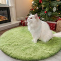 OLANLY Grass Green Round Rugs for Bedroom by OLANLY