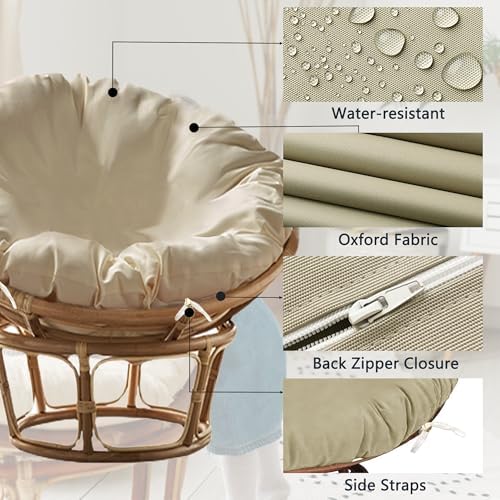 Papasan Cushion Cover Only, 50in Outdoor Indoor Papasan Chair Cushion Cover - Image 5