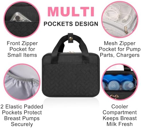 Wearable Breast Pump Bag, Breastmilk Cooler Bag, Pumping Carrying Case - Image 4