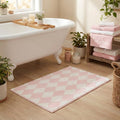 GRANNY SAYS Diamond Pink Bathroom Rug, Cute Bath Mat by GRANNYSAYS
