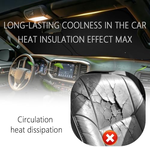 Car Windshield Sun Shade Foldable, 2026 Upgraded Car Shade Front Windshield - Image 5