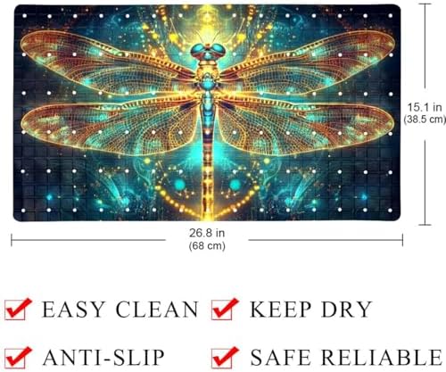 Non Slip Shower Mat Bathtub Mat 15.1x26.8 Inch, Quick Dry Bath Mat - Image 4