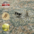 Green Retro 8x10 Washable Area Rugs - Image 3