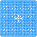 Square Shower Mat Bathtub Bath Mat Non Slip Clear Blue 21"x21" by NaolotureHome
