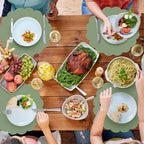 120 Pcs Sage Green Paper Placemat, Disposable Scalloped Wedding Placemats - Image 6