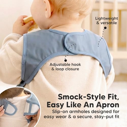 KeaBabies Waterproof Bibs for Baby Girl, 2-pk Lightweight - Image 3