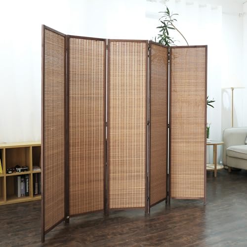 Furnnylane 5 Panel Bamboo Room Divider - Image 3