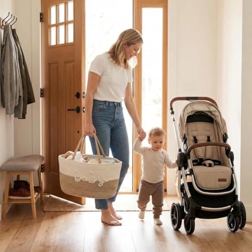 Diaper Caddy Organizer with Changeable Compartments, Newborn Essentials - Image 7