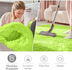 OLANLY Lime Green Round Rugs for Bedroom - Image 2