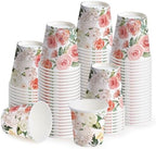 WRAPAHOLIC 3oz Rose Floral Bathroom Cups by WRAPAHOLIC