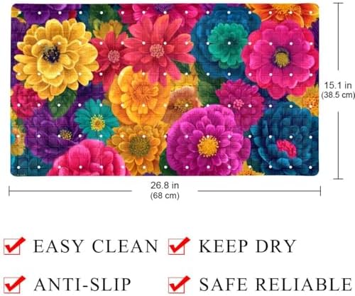 Non Slip Bathtub and Shower Mat 26.8x15.1 inch, Bath Mat - Image 4