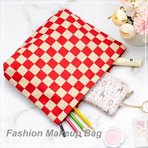PAZIMIIK Makeup Bag Large Zipper Corduroy Make Up Pouch - Image 4