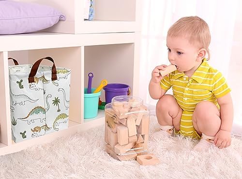 NTAOHAMPER Rectangular Dinosaur Basket, Books Box, Storage Trunk, Gift Basket - Image 3