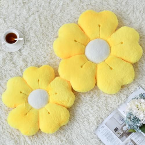 Flower Pillow, Cute Daisy Decorative Throw Pillows, 15 Inches - Image 2
