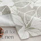 Vangao Floral Valances for Windows Leaf Grey W50 X 16L 1 Panel - Image 6