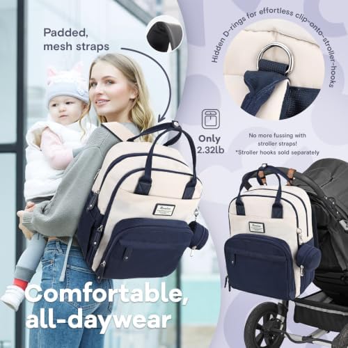 RUVALINO Diaper Bag Backpack-Multifunction Baby Travel Bag - Image 7