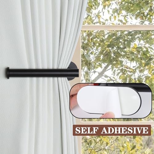 Groleca Adhesive Curtain Holdbacks Curtain Tie Backs, 2 Pack - Image 2