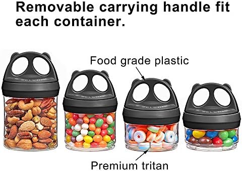 SELEWARE Black Stackable Snack Containers - Image 3