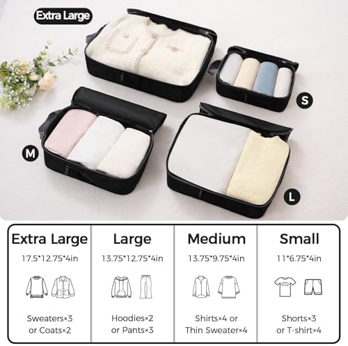 BAGAIL 4 Set/6 Set/8 Set Compression Packing Cubes Travel Accessories - Image 2