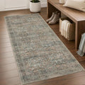 JOLLYVOGUE Runner Rug, 2x6 Washable Vintage Floral Rug, Vintage Brown by JOLLYVOGUE