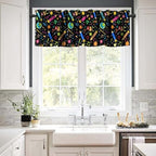Alphabet Valances Curtains Colorful Stationery Learning Education Window - Image 6