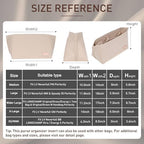 Doxo Purse Organizer Insert for Handbags & Base Shaper 2pc Set, Felt Neverfull - Image 2